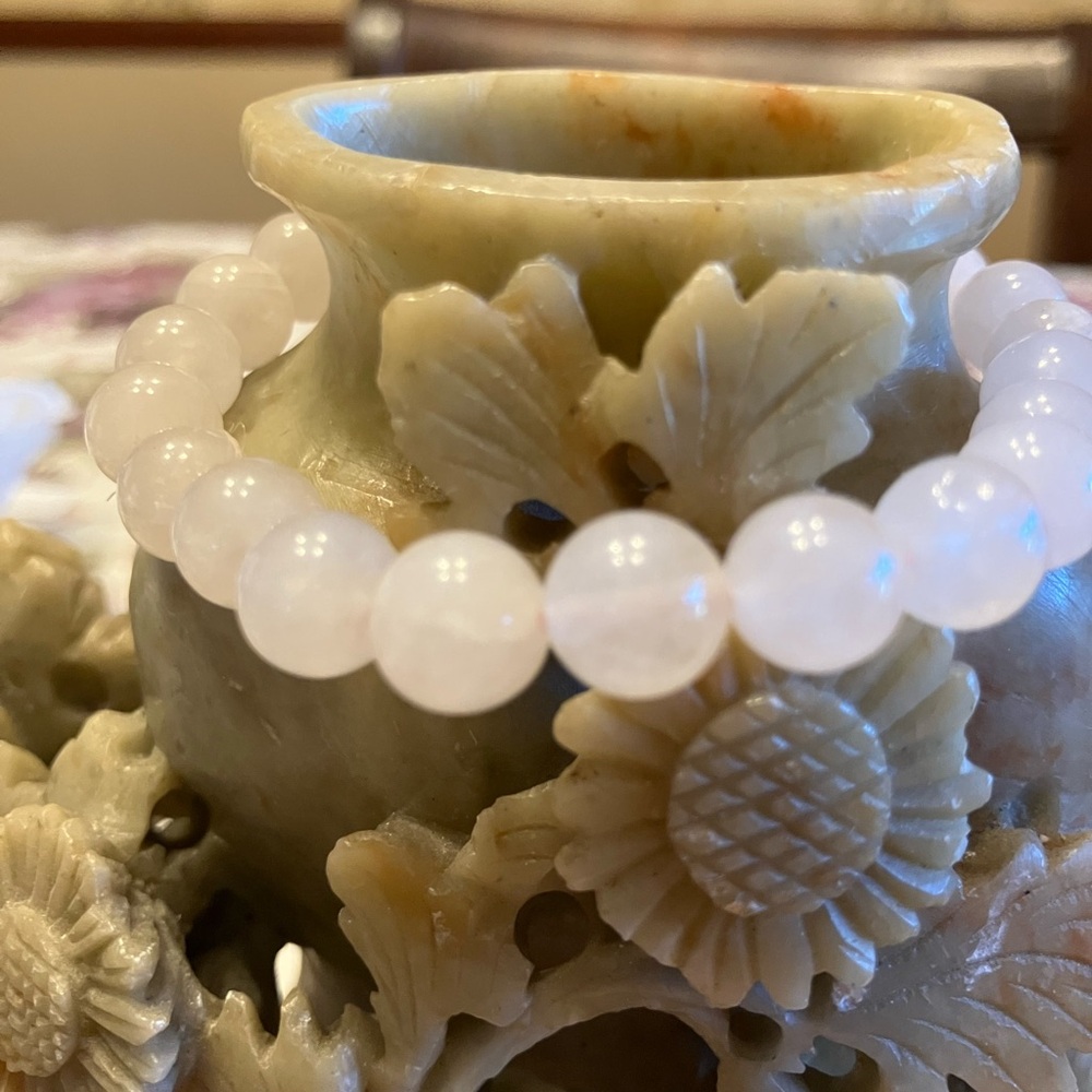 ROSE QUARTZ BRACELET 8-9 mm BEAD